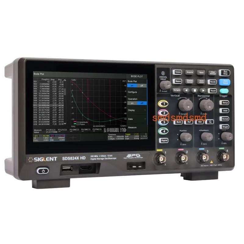 SDS802XHD/SDS804XHD/SDS812XHD/SDS814XHD/SDS822XHD/SDS824X HD. Digital Storage Oscilloscope 12bit 2G Sampling 2ch-4ch .70M-200M
