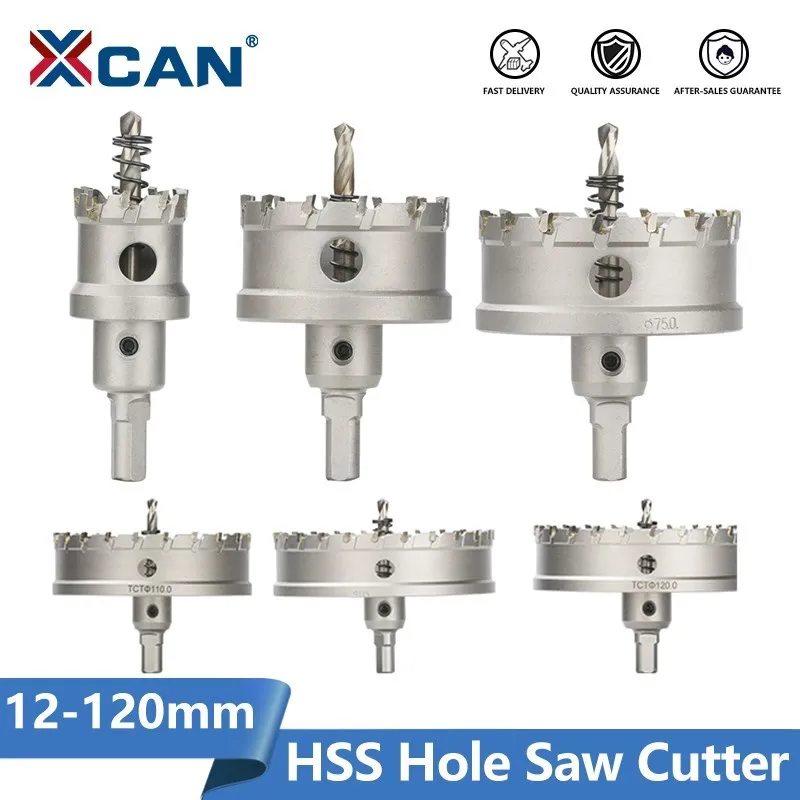 

XCAN TCT Drill Bit 5A Carbide Tip Hole Saw 12-120mm Drill Bit Set Hole Saw Cutter For Stainless Steel Metal Alloy Drilling