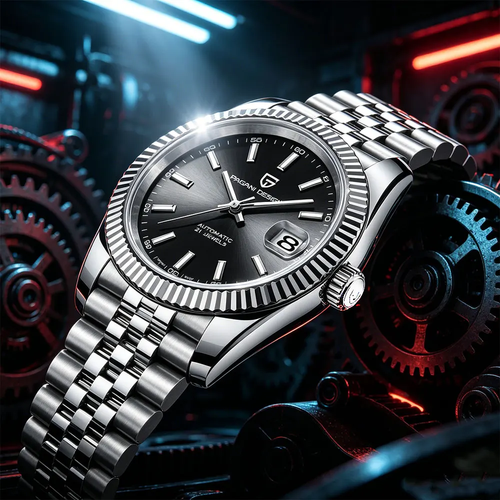 Top Brand PAGANI DESIGN Men Mechanical Watch Stainless Steel Men Wristwatch Sapphire Glass Waterproof Automatic Watches for Man