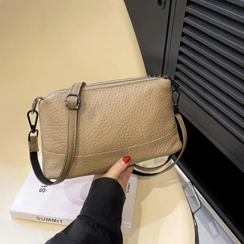 

Женская сумка через плечо из тонкой кожи, повседневная, винтажная, знаменитая, прочная, просторная, мягкая, в современном стиле ​