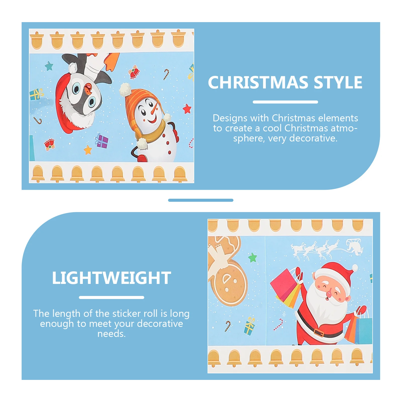 

Class Decor Decorations Christmas Border Sticker Paper Removable Wear-resistant Bulletin Board
