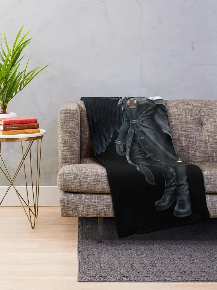 Sephiroth Smash Render Essential T-Shirt Throw Blanket Giant Sofa cosplay anime heavy to sleep Custom Blankets