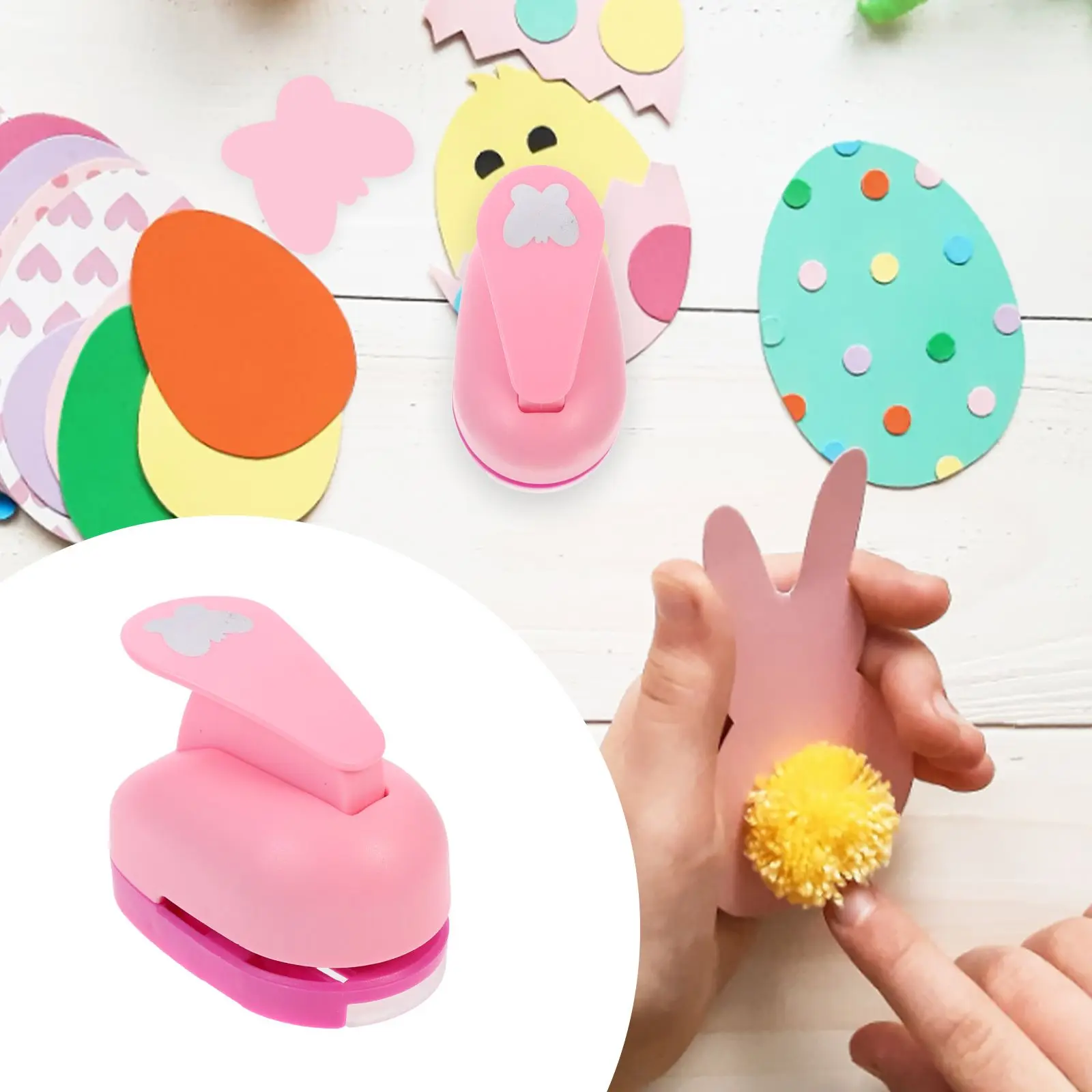 Plastic Paper Punch Craft Tool for Scrapbooking Album Decor Lightweight Portable Embossing Device Child Press DIY Supplies