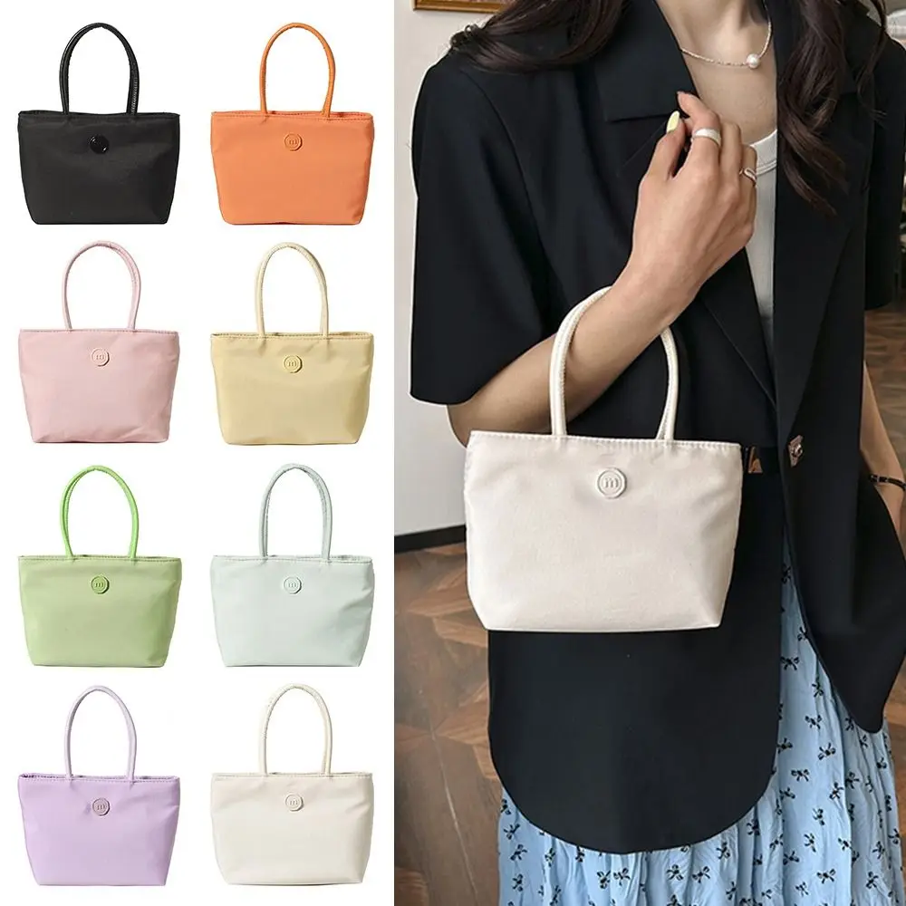 Multicolor Tote Bag Gift Nylon High-capacity Single Shoulder Bags Waterproof Solid Color HandHold Bag Female Girl