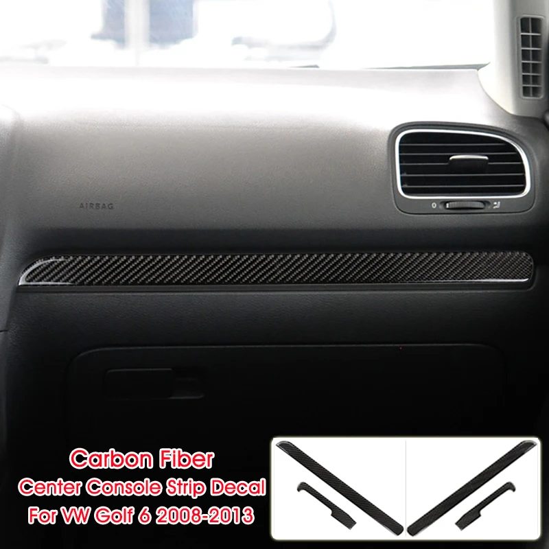 

Carbon Fiber Sticker for Volkswagen VW Golf 6 GTI MK6 2008-2013 Center Console Sticker Car Interior Accessories Carbon Fiber