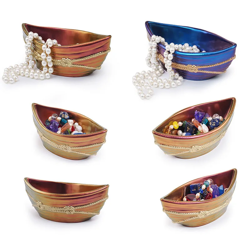 

DIY Crystal Epoxy Resin Mold for Pirate Ship Boat Design Gypsum Cement Storage Box Container Decorative Mirror Silicone Molds