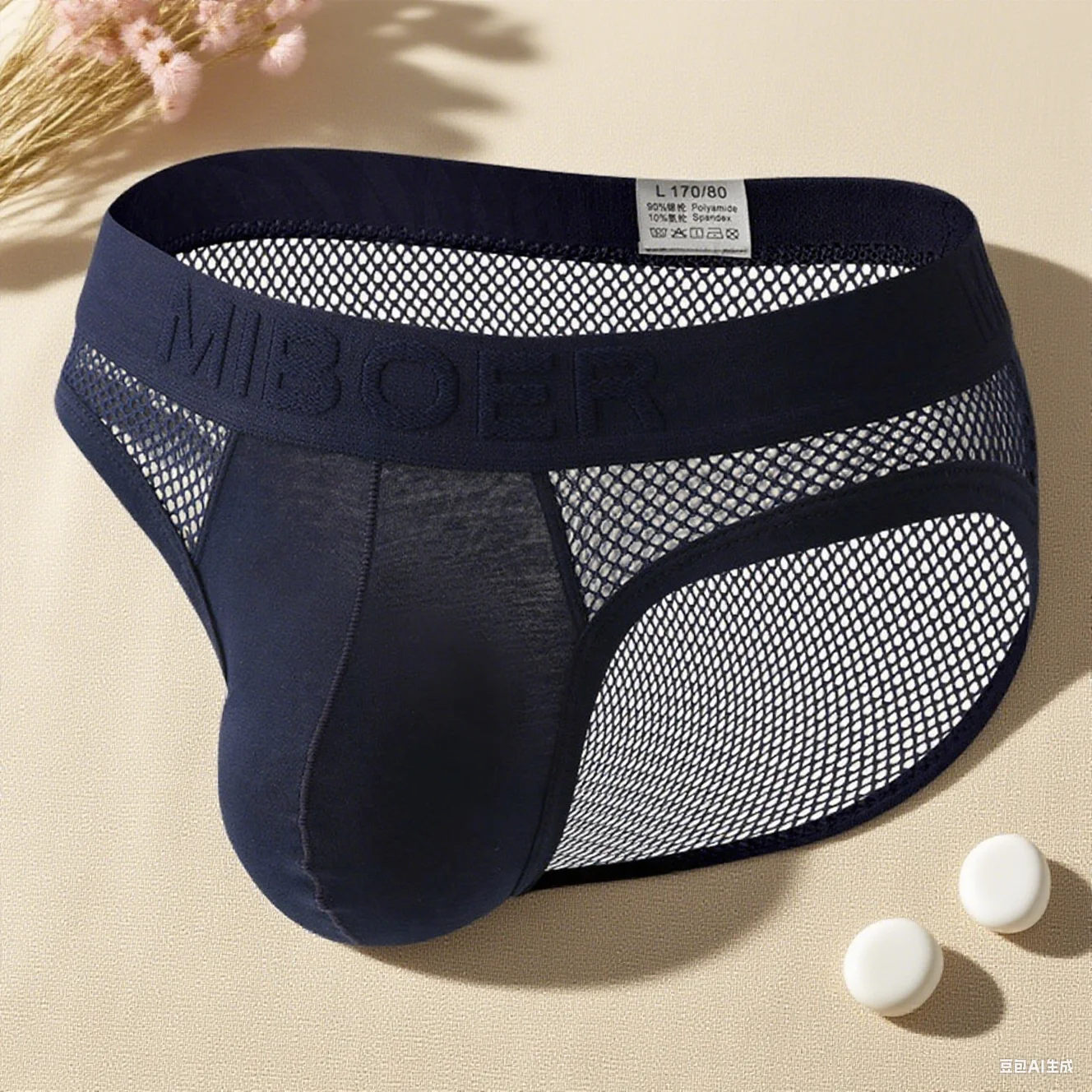 

1pc Summer Mens Underwear Ultrathin Transparent Breathable Mesh Briefs Shorts Low Waist U Pouch Underpants
