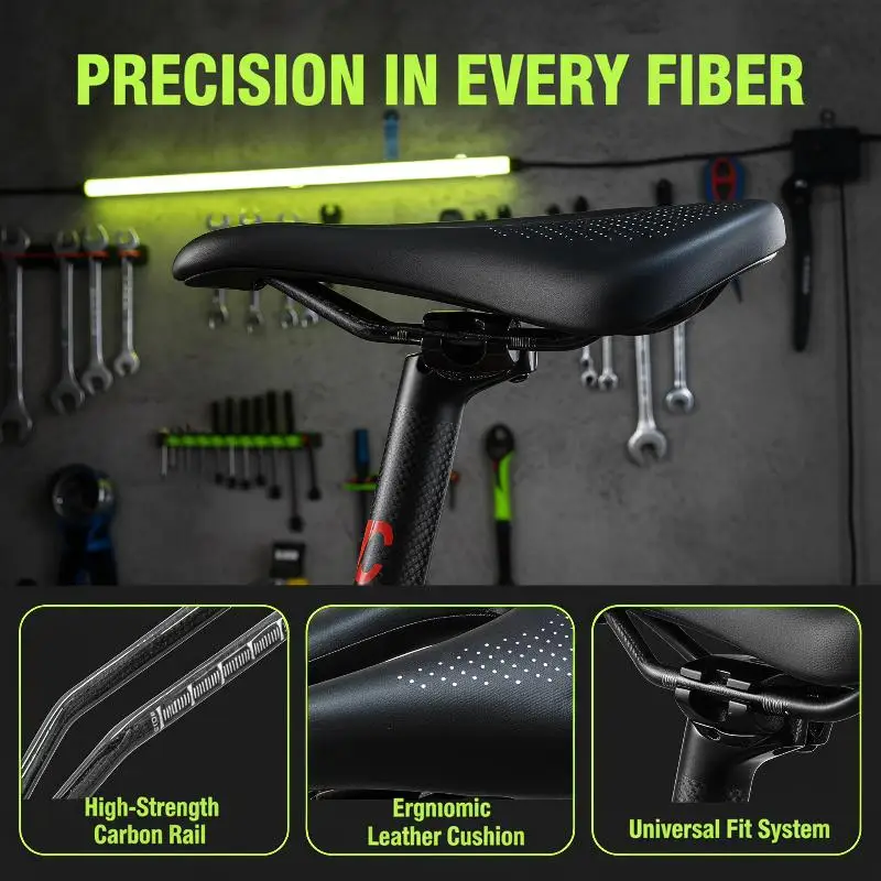 UD Bare Carbon Fahrrad Leichter Carbonfaser-Fahrradsattel Langlebig für Mountainbike, Rennrad und Wettkampf-Radsport – Detail 7