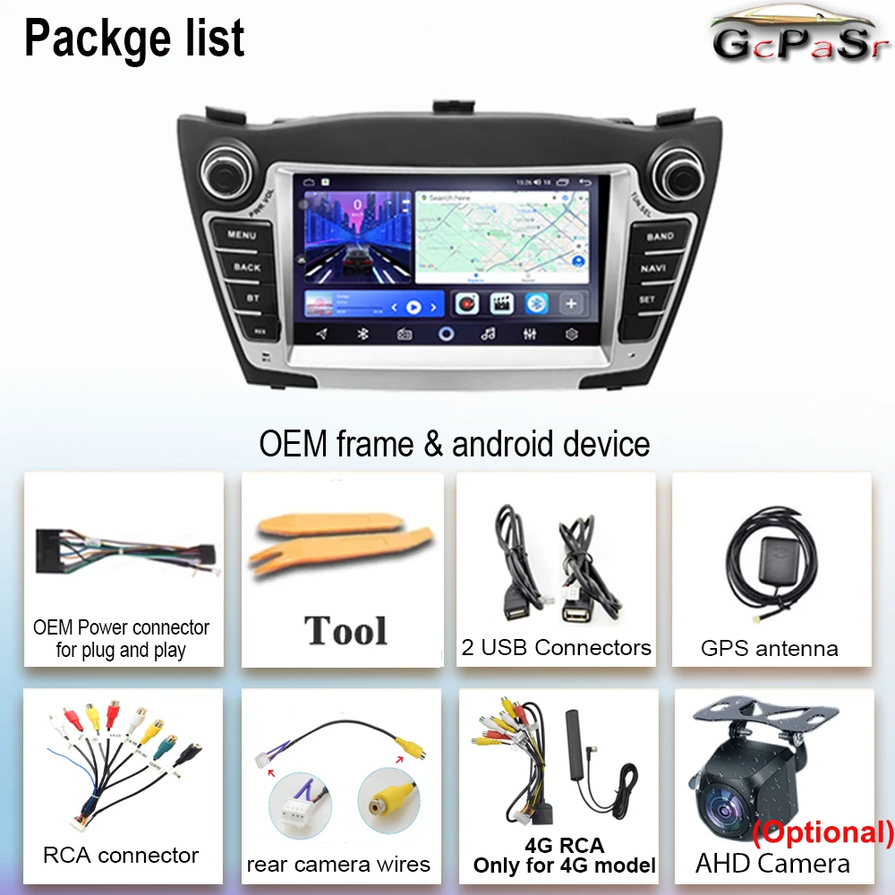 شاشة داش كام لشركة هيونداي IX35 توكسون 2 LM 2009-2015 أندرويد سيارة السيارات راديو رئيس وحدة مشغل وسائط متعددة عالية الأداء QLED
