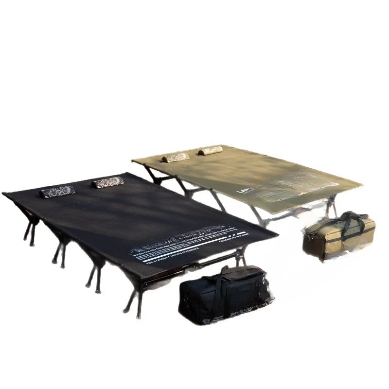 

Foldable double camp bed Portable camping lunch break Wide bed