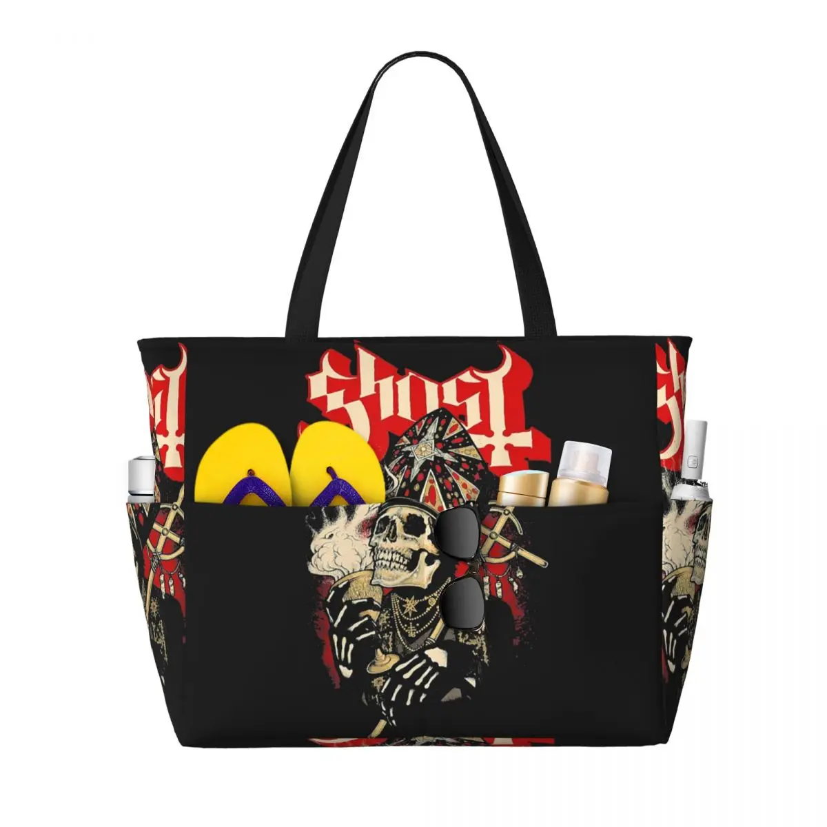Swedish Rock Band Horror Ghost Beach Tote Bag Sport Gym Yoga Duffle Large Tote Bag Women Travel Bag Fitness bag