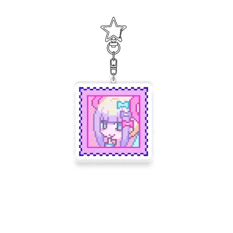 Needy Girl Overdose 스타 키 체인 아크릴 스탠드 카드 장식 데스크탑 게임 그림 장식품 모델 장난감 수집 Kawaii Cartoon
