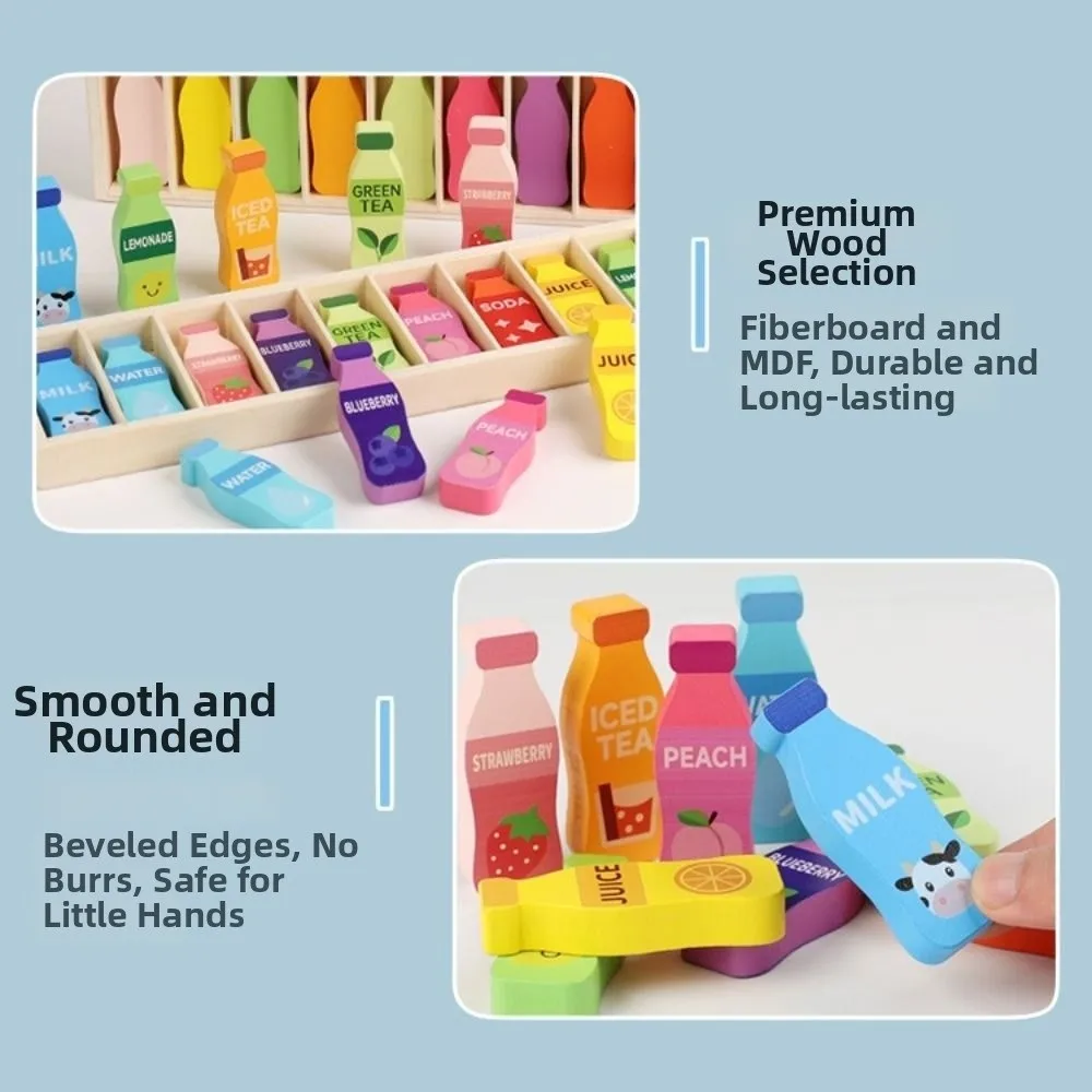 Gioco creativo per il pensiero delle bottiglie Tema delle bevande Pensiero logico Montessori Ordinamento dei colori Giocattoli Pensiero innovativo interattivo
