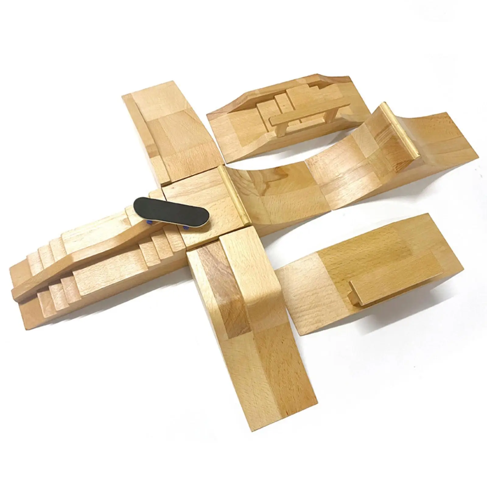 rampe-de-skateboard-en-bois-obstacle-robuste-accessoires-d'entrainement-ensemble-realiste-de-skatepark-cadeau-pour-les-skateurs