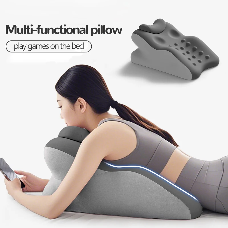 

Bed Lie Prone Sleeping Pillow Memory Foam Varicose Cushion Ergonomics Waist Support Cervical Traction Pillows Body Relaxation