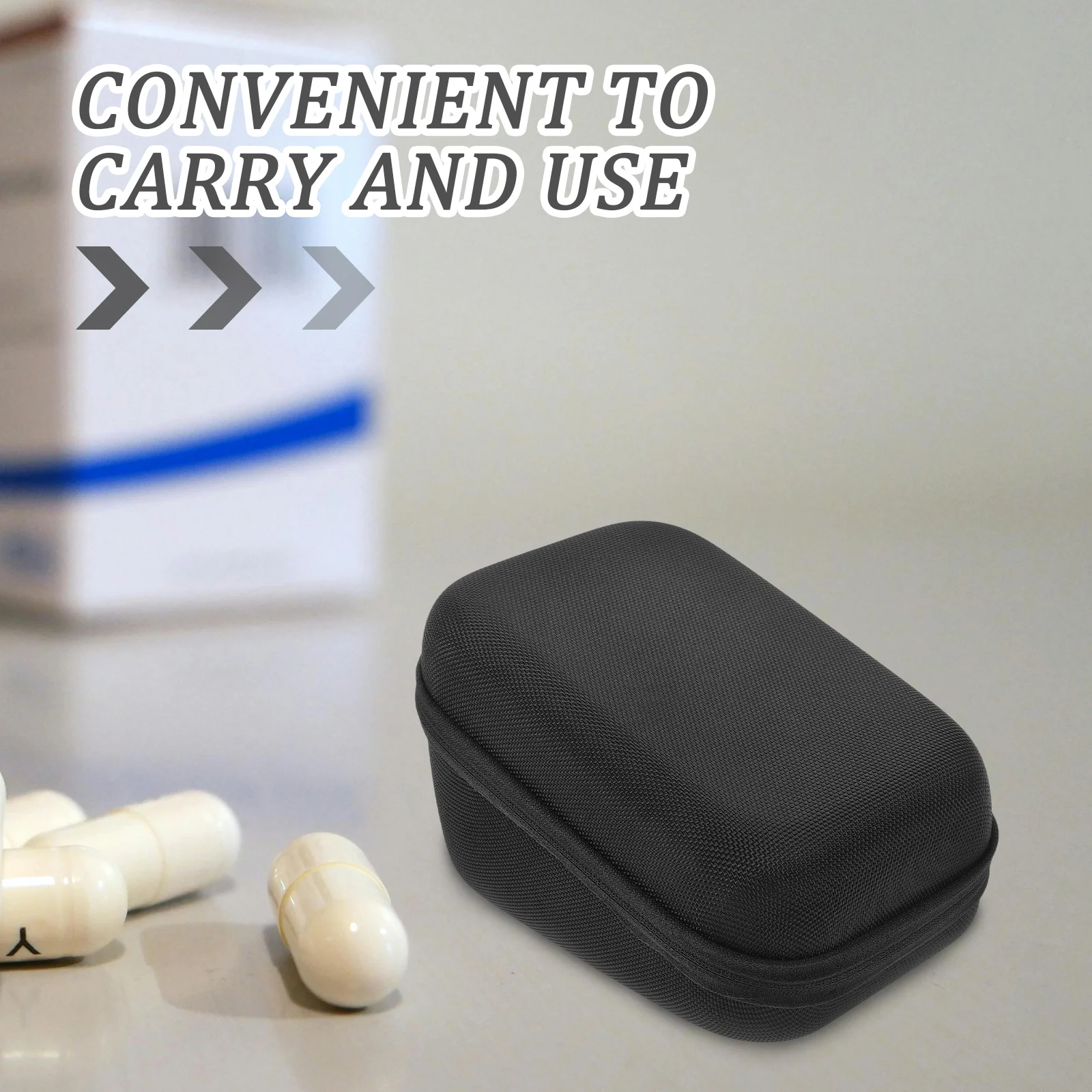 حقيبة تخزين لمراقبة ضغط الدم، حافظة صلبة واقية واسعة مع طبقات متعددة لبطاريات أساور الذراع العلوية والسفر إلى المنزل