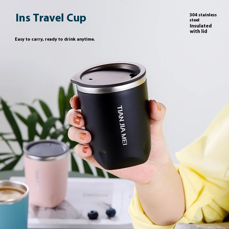 

Portable Stainless Steel 304 Insulated Mug For Office Use Men's Style Coffee Milk Cup Simple Design Home Kitchen Drinkware