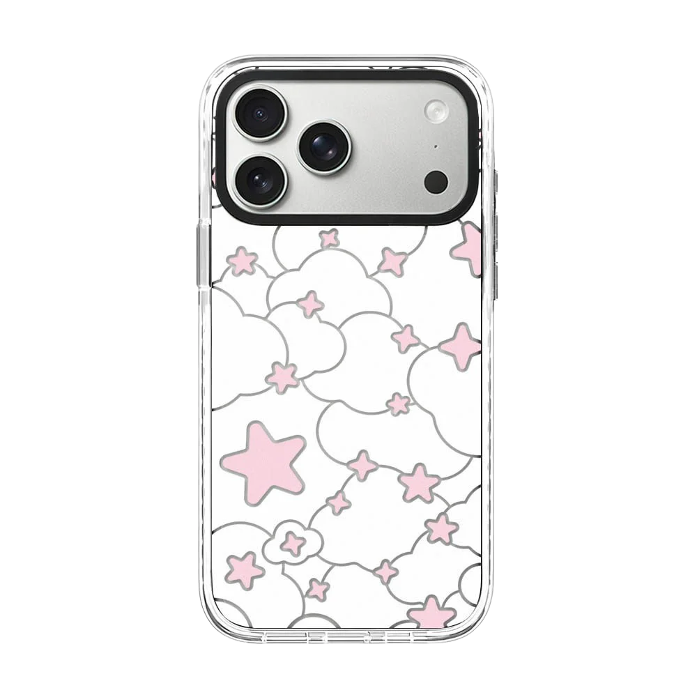 Creative Stars and Clouds Acrylic / Mirror Magnetic Case: Compatible with IPhone 17 16 15 14 13 12 Pro Max 17 Air