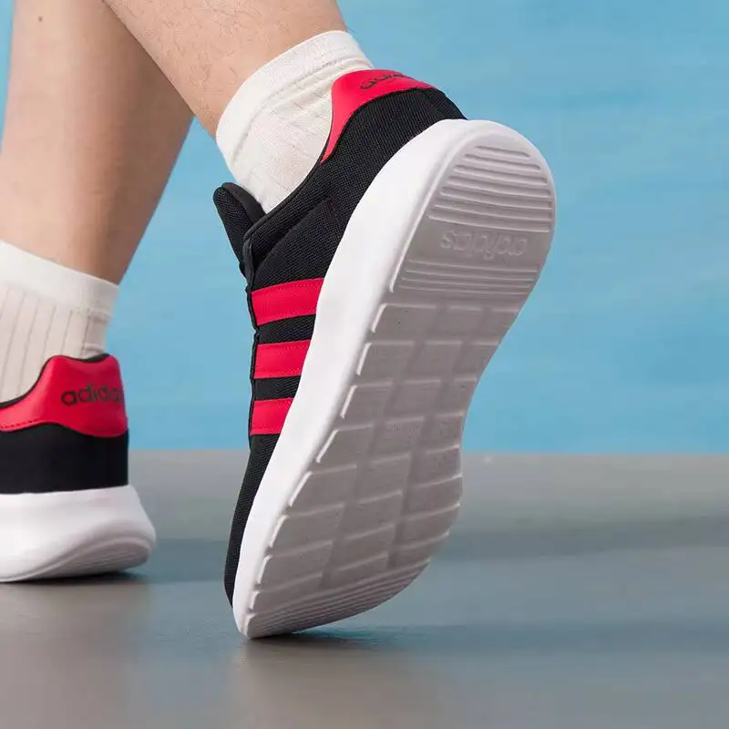 Hp6095 Mens Adidas 2026 Sport Running Sneakers Black Red White Primegreen Breathable Mesh Cloudfoam Cushion Daily Workout Walkin