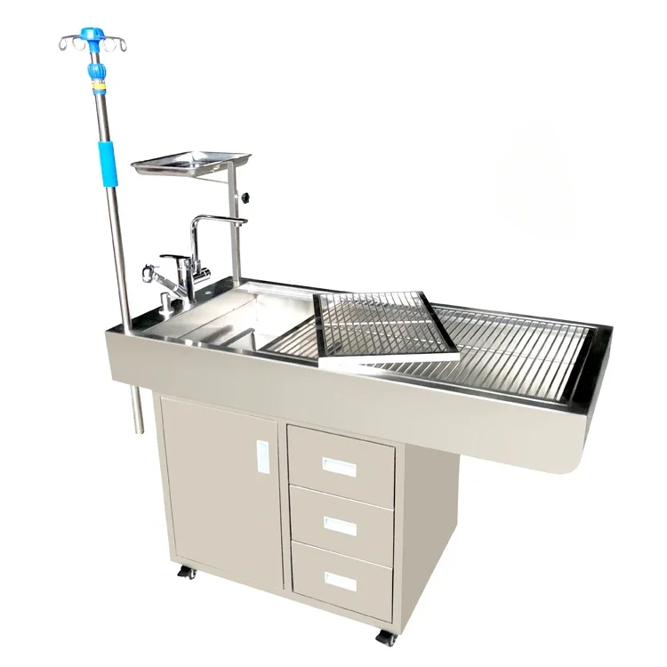 EUR VET Factory Price Veterinary Equipment Stainless Steel Animal Disposal Table Dog Examination Operating Puppy Surgical Table