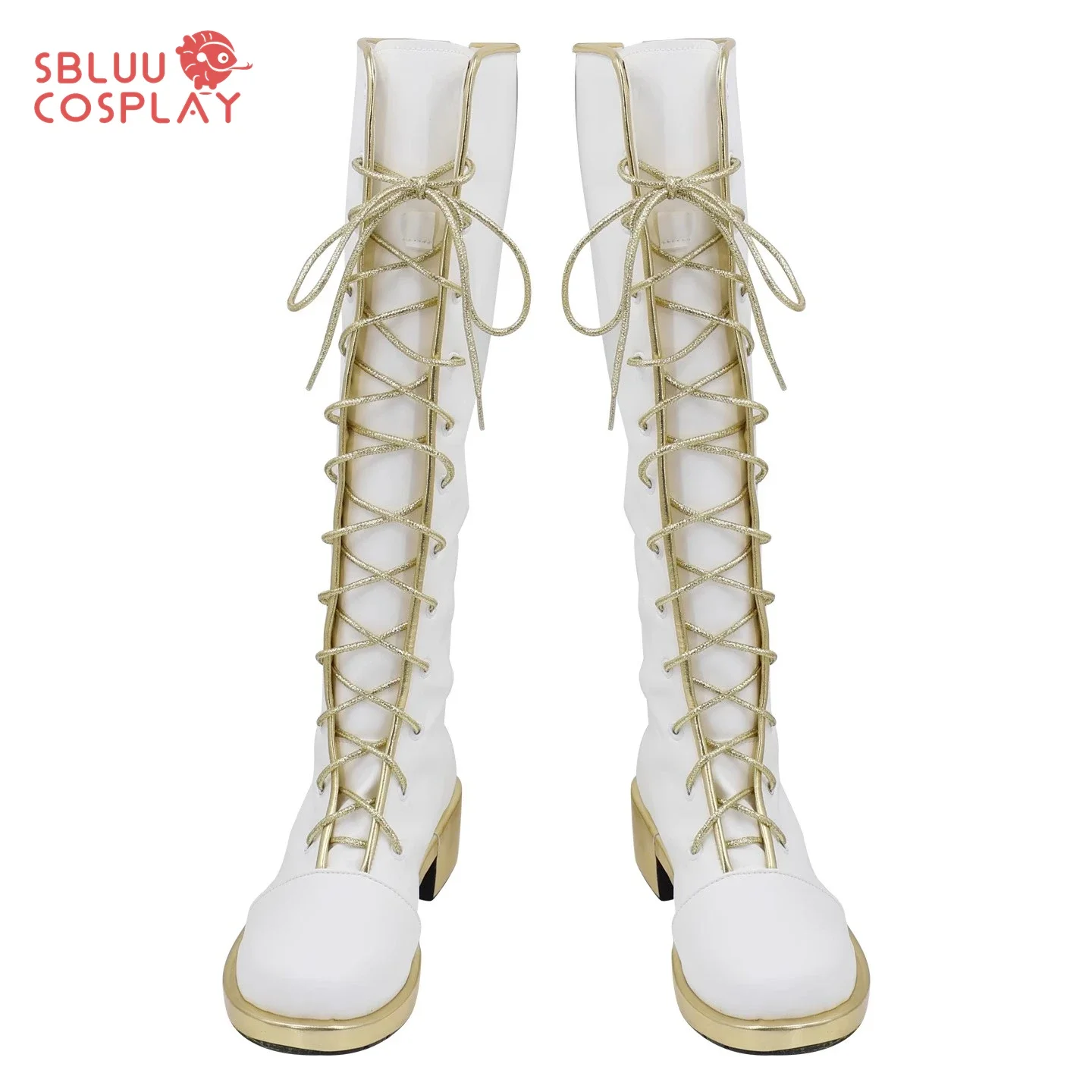 SBluuCosplay Kpop Huntrix Rumi Cosplay chaussures blanc démon chasseurs bottes