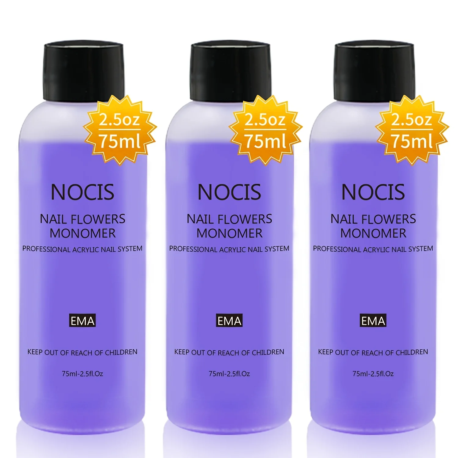 3-teiliges Acryl-Nagel-Flüssigkeits-Set Professionelles Flüssigmonomer Acryl-Nagelwerkzeug-Set Acryl-Monomer-Flüssigkeit für Nagelverlängerung