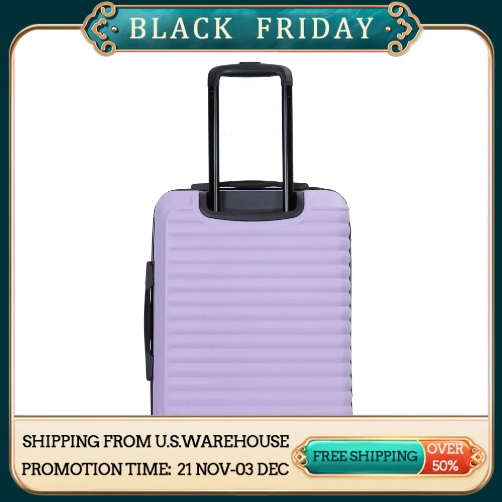 

20" Carry on Luggage Lightweight Suitcase, Spinner Wheels, Lavender Purple Outdoor Bags