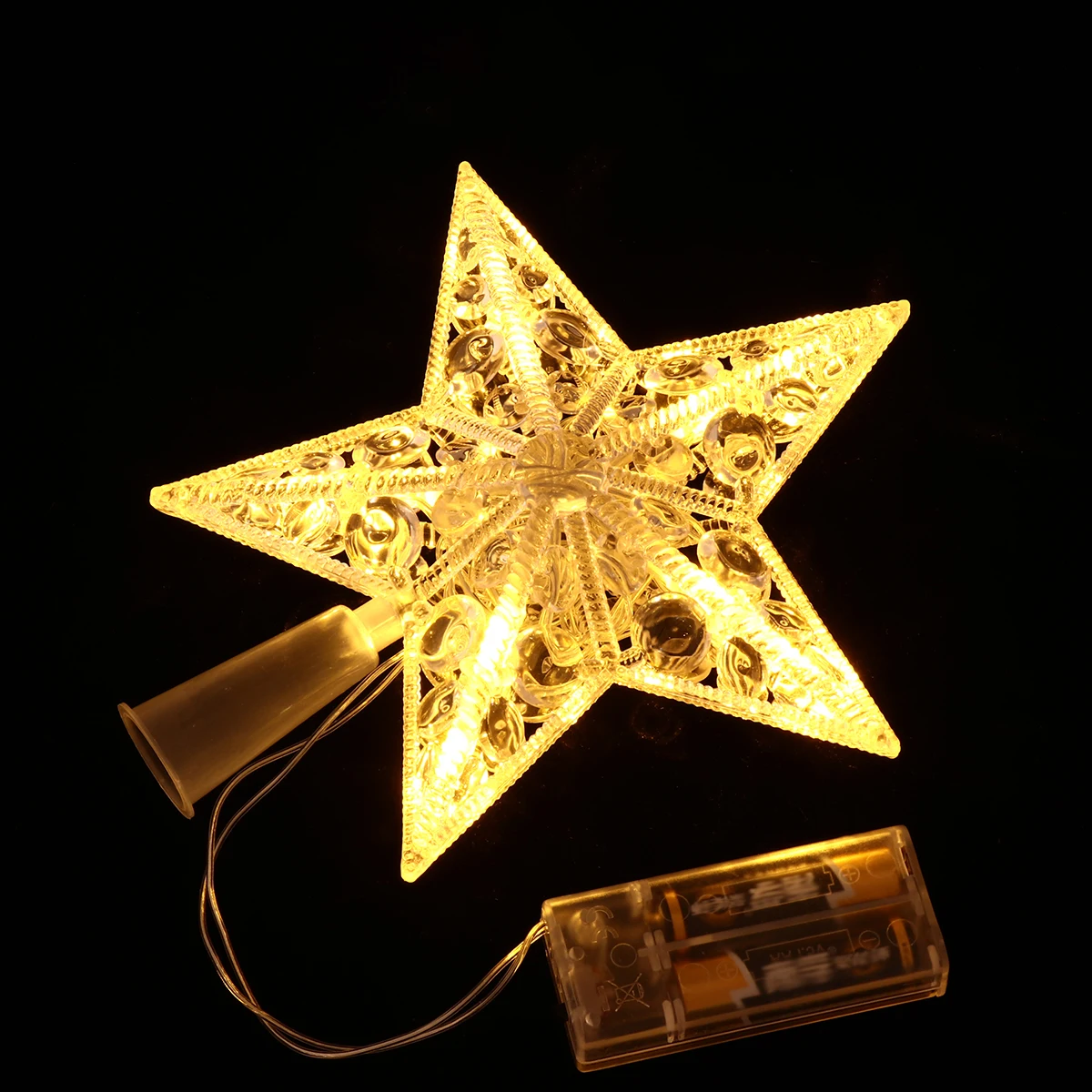 

1Pcs Star Christmas Tree Topper Plastic Premium Material Decorative Xmas Tree Star Festival Treetop Decor Christmas Supply