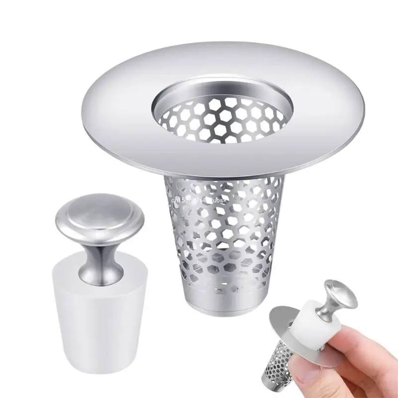 Steel Bathtub Drain Protector with Sink Covers Quick Drain Sink Strainer Multifunctional Sink Filter Quick Installation