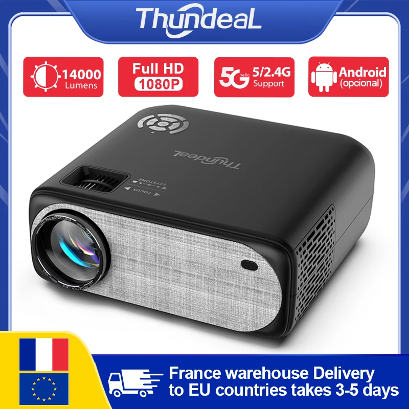 ThundeaL TD97 Full HD 1080P Projector Android WiFi LED Video Proyector TD97W 4K Movie From HD Smart Home Theater Cinema Beamer