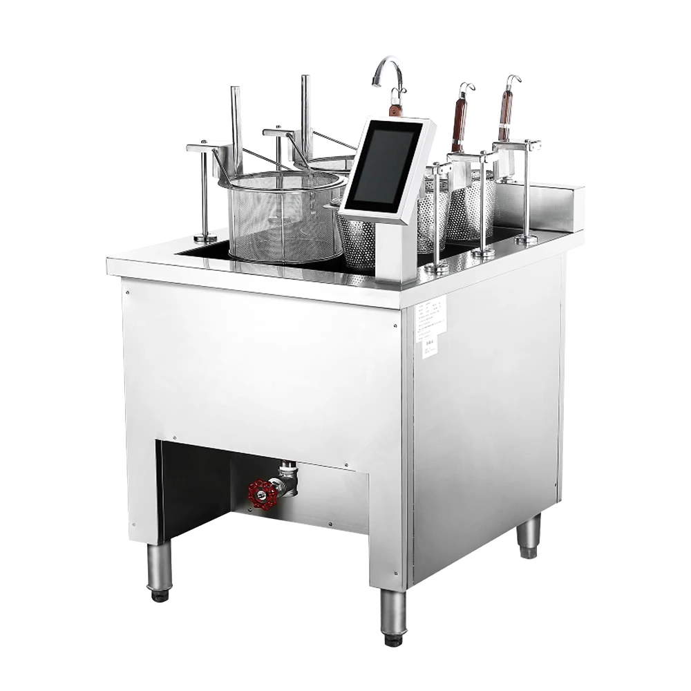 Intelligent Commercial Kitchen Equipment Automatic Electric Pasta Boiler Cooking Utensils Noodle Machine 6 Restaurant Cabinet