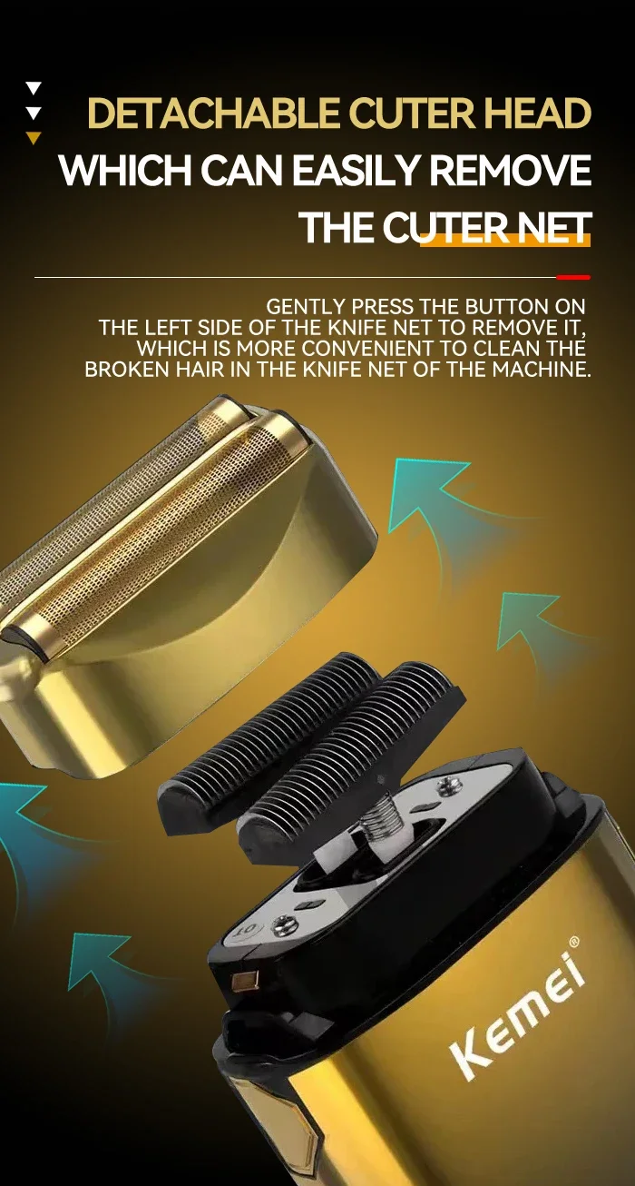 Kemei Haarschneidemaschine Km-2299 Km-1757 Km-TX10 Haarschneidemaschine Lokale Kühlung Professionelle Haarschneidemaschine 0 mm Haarschneidemaschine Set – Detail 21
