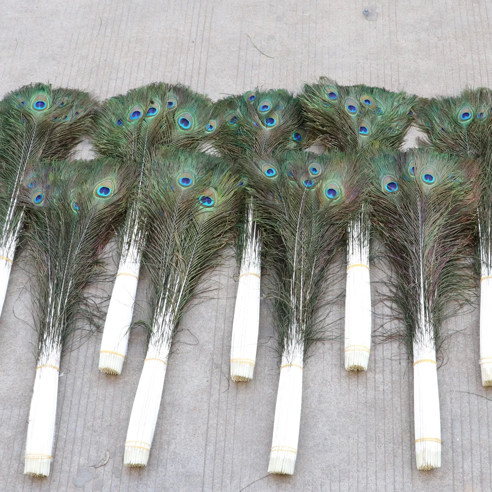 10PCS Natural Peacock Feathers Peacock Head Feather for Wedding Home Restaurant Table Vase Decoration Accessories Plumes Crafts