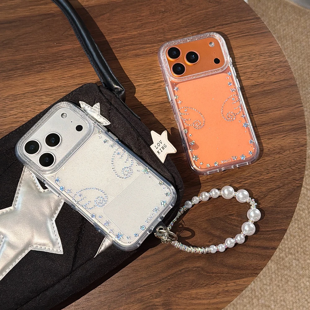 Glitzer-Engelsflügel Luxus Bling Stern Pailletten Handyhülle für iPhone 17 Pro Max 14 15 16 Pro Max 13 Schutzhülle Sturzsichere Transparente Abdeckung – Detail 12