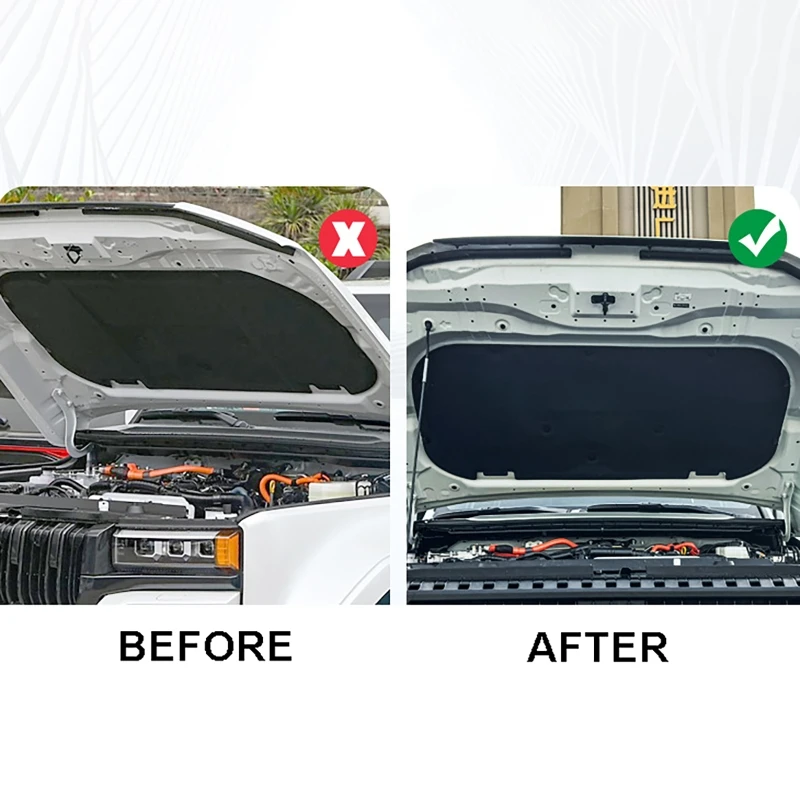 

Engine Hood Sound Pad Heat Insulation Cotton Cover with Buckle For Toyota Prado LC250 2024-2025