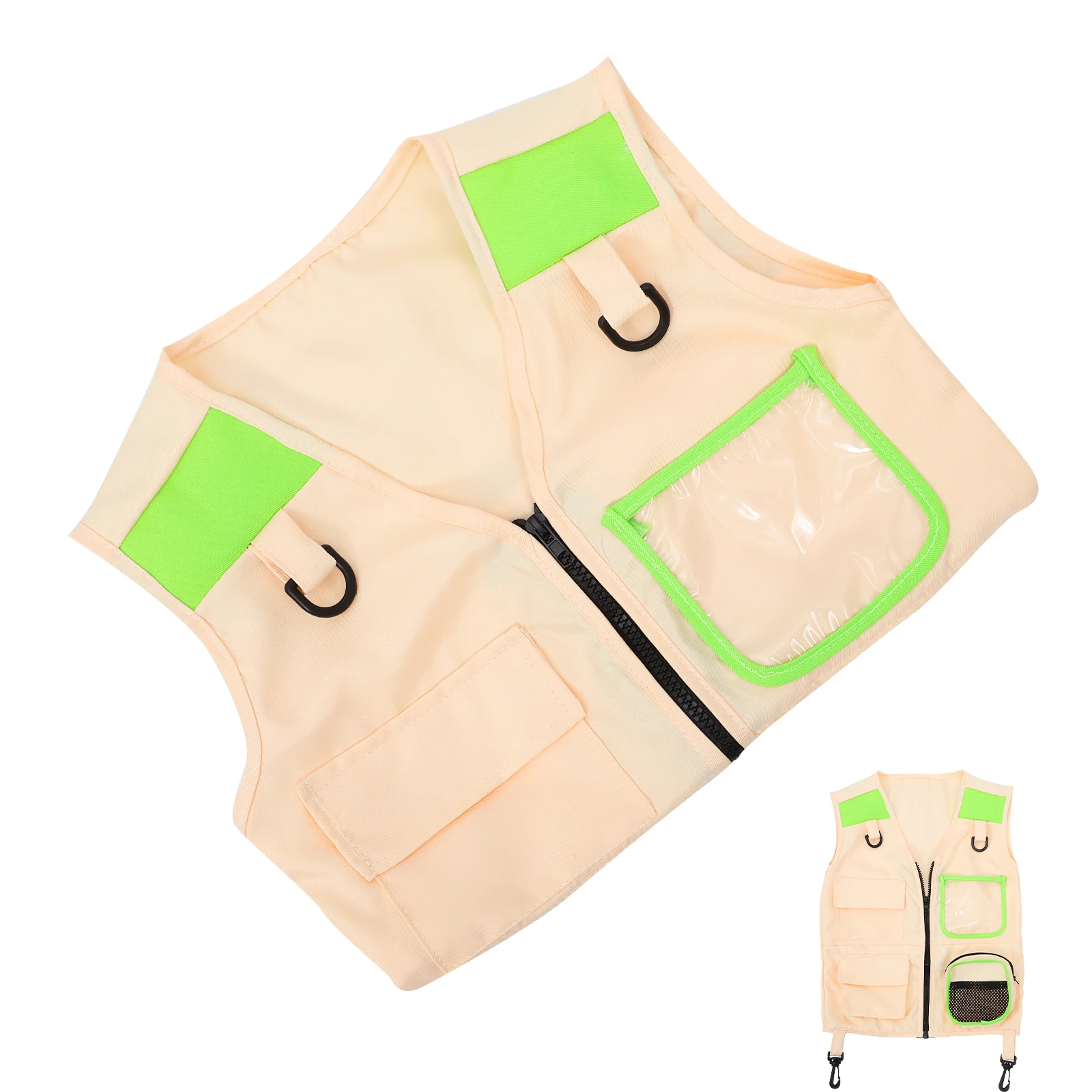 

Children Adventure Vest Green Role-playing Explorer Costume Kids Outdoor Clothes Camping Toddler Wear-resistant Stage