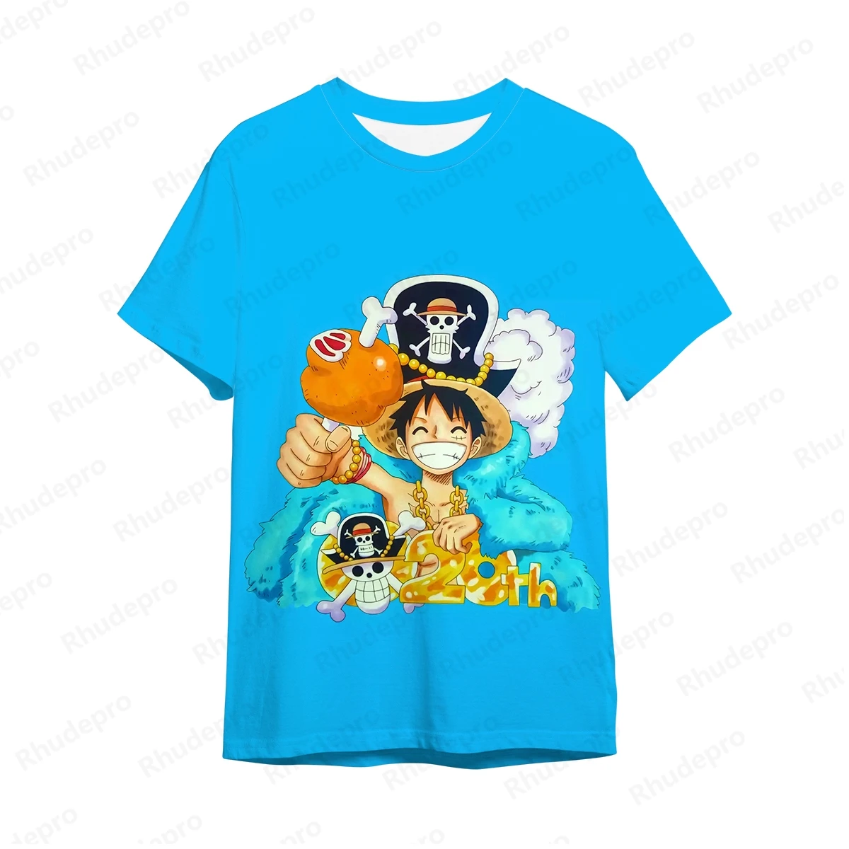 2024 New Japan Anime New One Piece Portgas D Ace 3D Printing Cosplay T-shirt Women's And Children's Street T-shirts Large Top