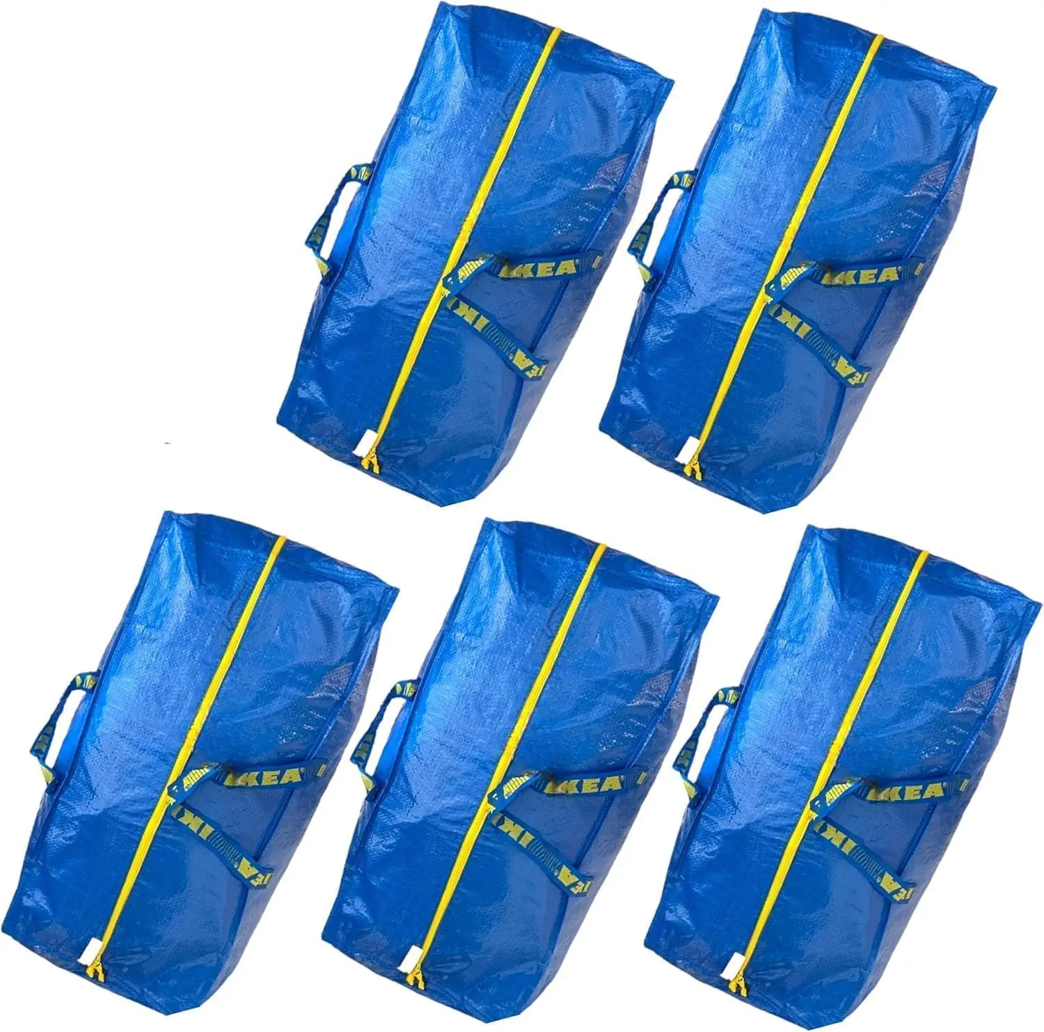 

Extra Large Storage Bags, Blue, 8 Pack - Heavy Duty Waterproof Tote for Clothes, Blankets, Travel