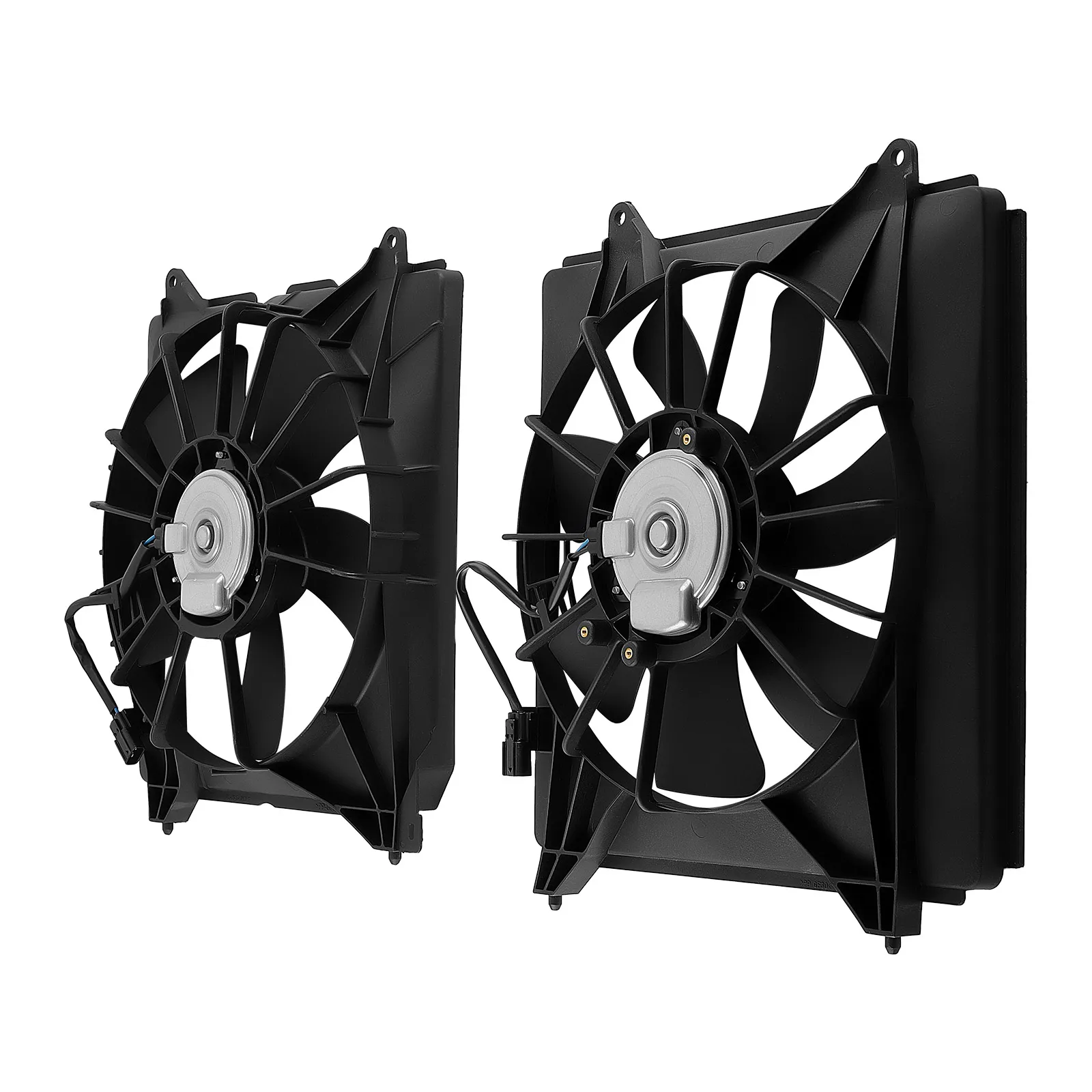 AC Condenser Radiator Cooling Fan Assembly Pair for 2013-2017 Honda Accord 386155A2A01 190155A2A01