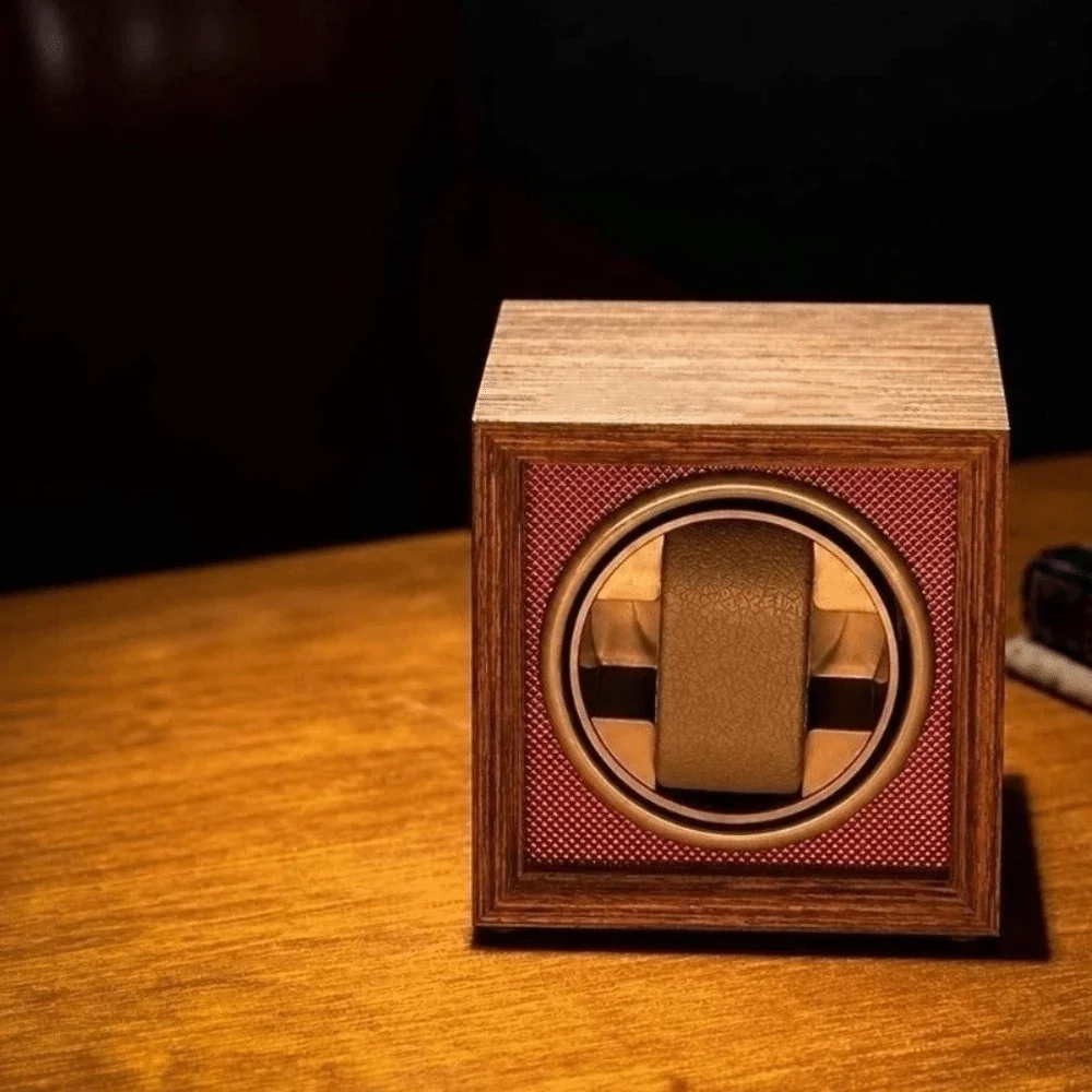 USB Power Automatic Watch Winder Mute Motor Wooden Case Rotating Watch Box Fully Automatic Single Position