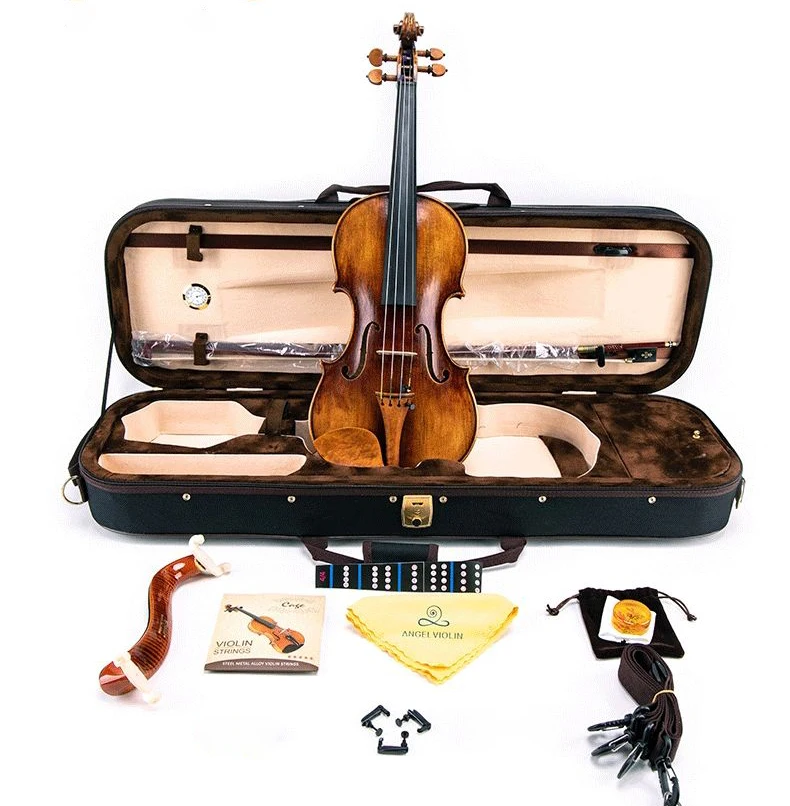 Natural dense flame Maple 100% handmade violin 4/4 3/4