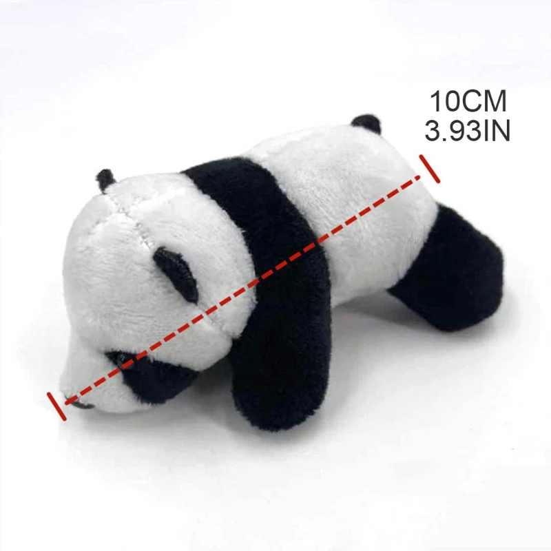 Broche barra panda pelúcia para boneca pino mini panda para boneca brinquedo animal peito cachecol fivela terno camisa