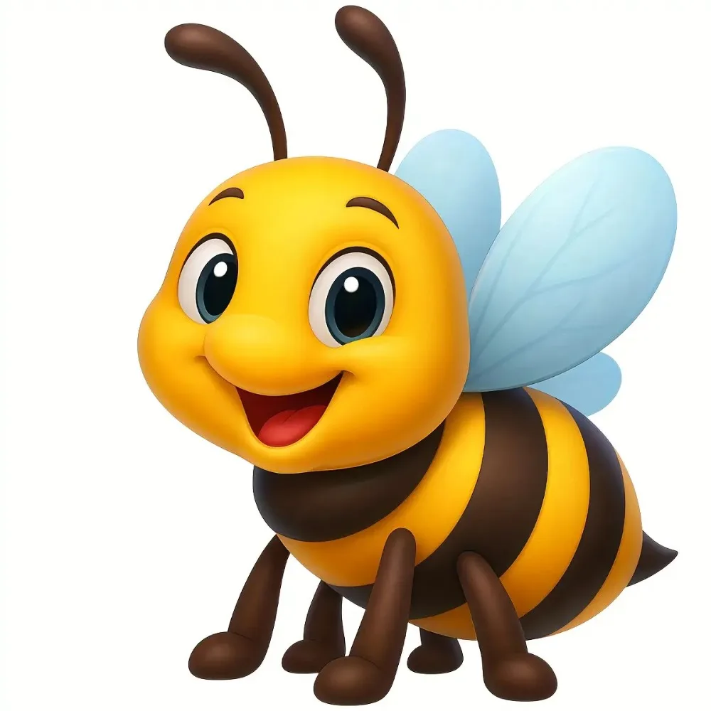 

Adorable Bee Design Sticker Easy to Remove Apply Shiny Vinyl Decal for Vehicles Laptops Doors Windows Glass Surfaces Tables