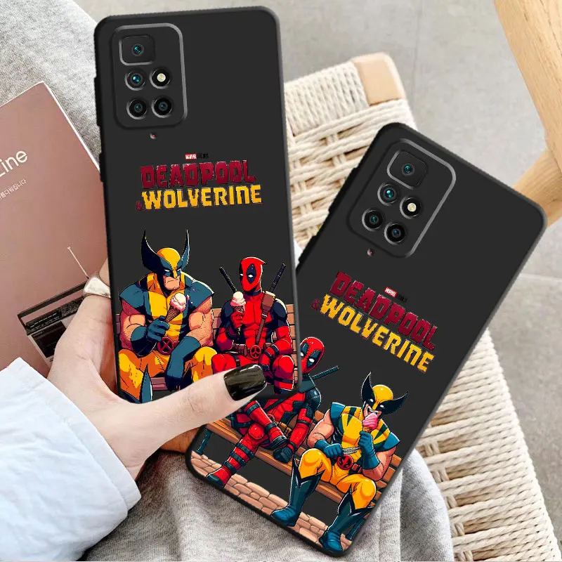 Coque de téléphone Marvel Deadpool Wolverine pour Xiaomi Redmi, étui en TPU souple, cool, 12 A2 A1 Plus 10A 10C K40s K60 10 9 12C 9C 9A K40 Pro K50