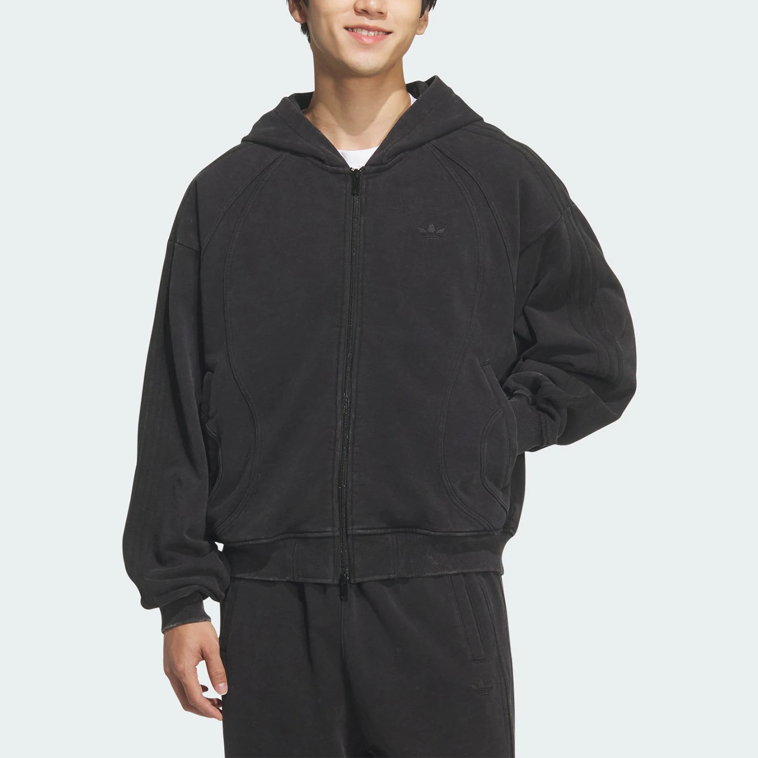 

Оригинальная повседневная куртка Adidas Trefoil для мужчин и женщин, свободного кроя, KQ5524