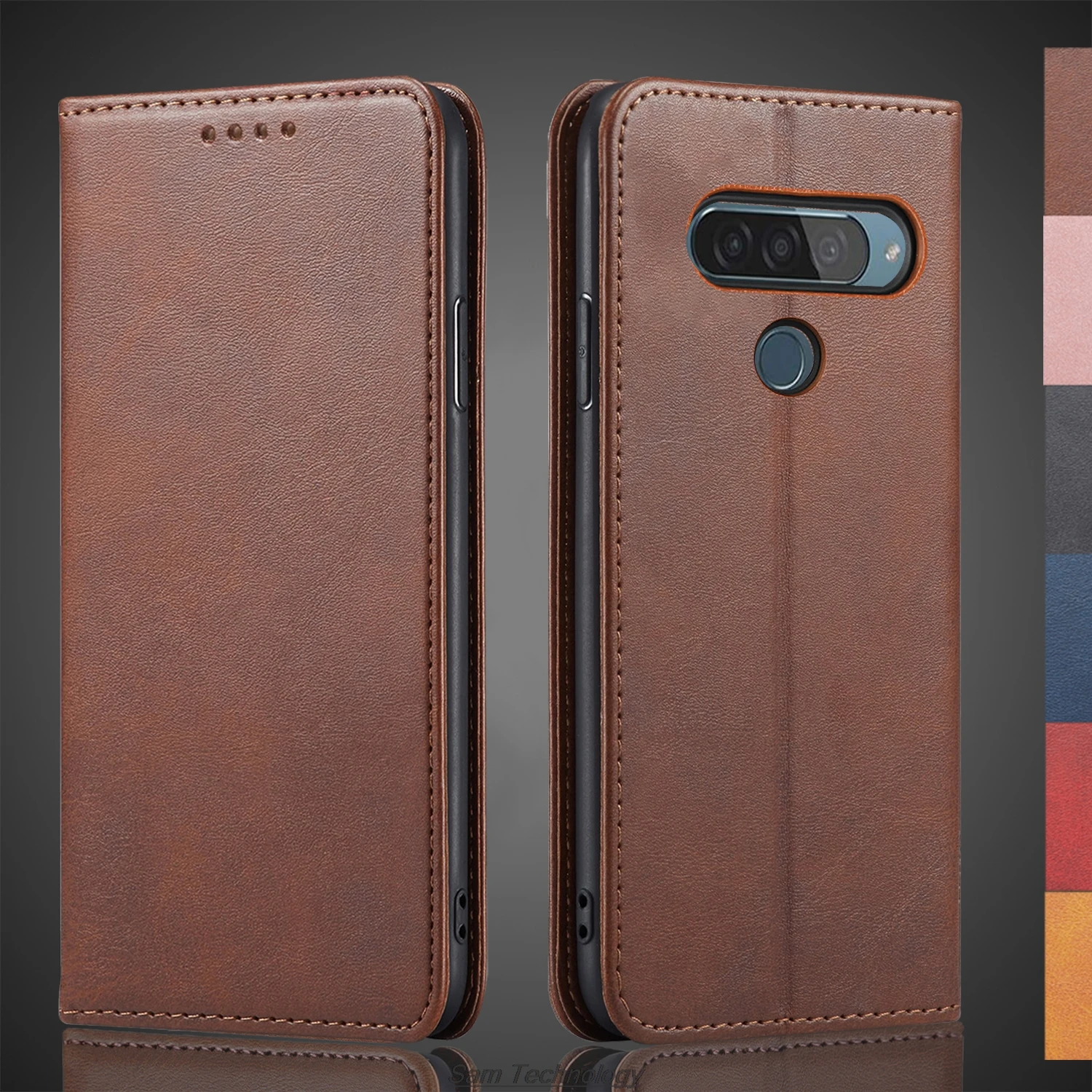 Étui en cuir à fermeture magnétique pour LG G8 ThinQ / G8s G8x ThinQ, étui portefeuille à rabat, sacoche pour téléphone, Capa Fundas Coque