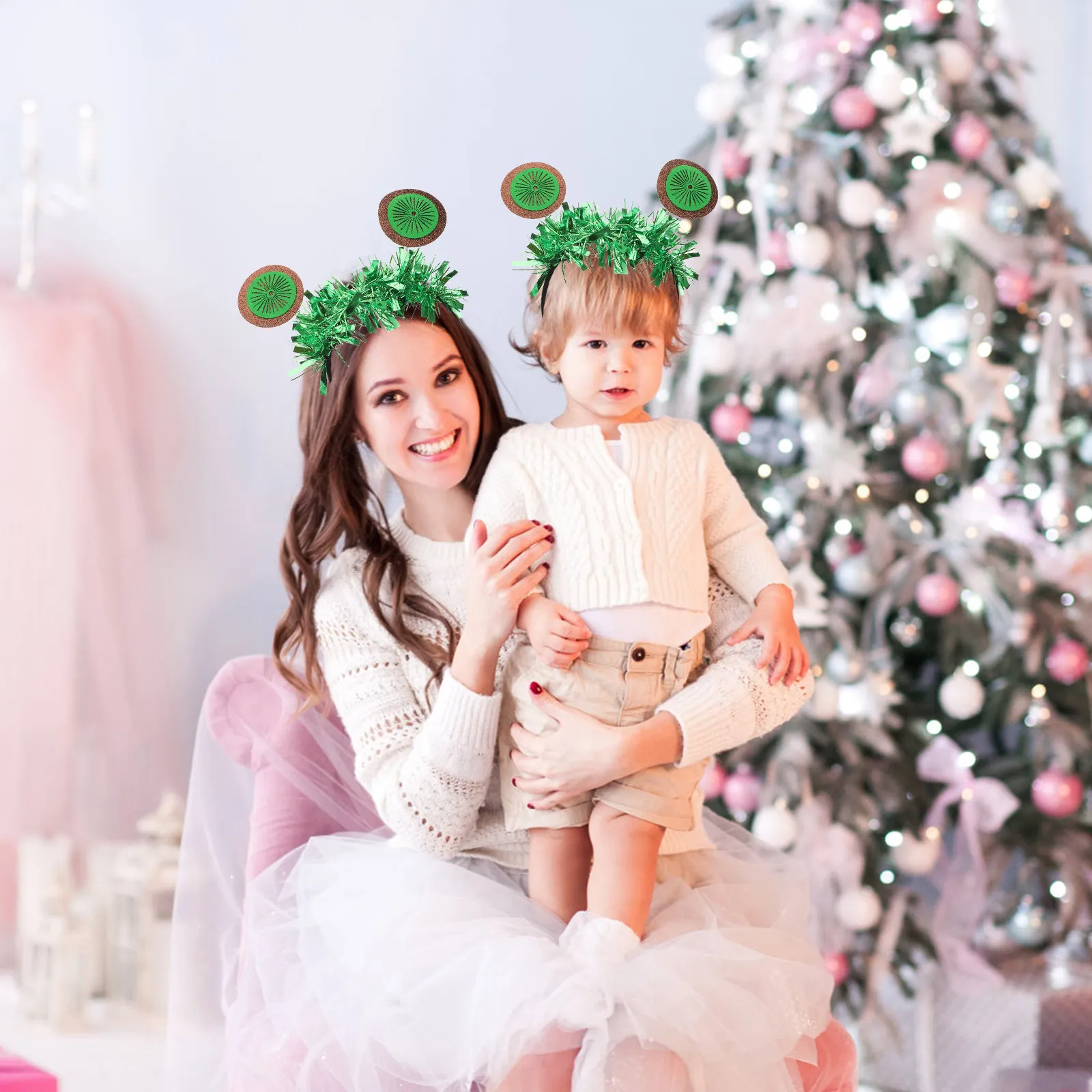 2Pcs Cute Hair Hoop Made of Felt Glett Material Comfortable Party Headband Creative Hairwear for Gathering Performance
