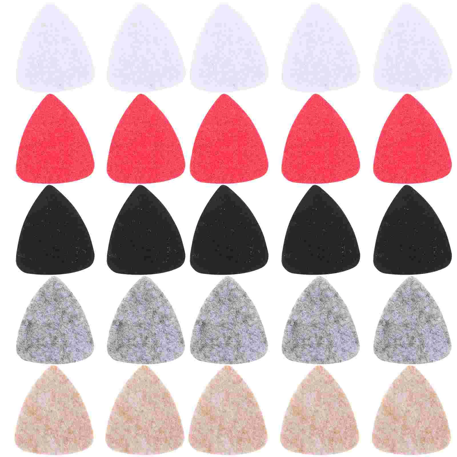 20 Pcs Guitar Felt Picks Small Musical Instrument Parts Metal Electric Bass Plectrum Ukulele