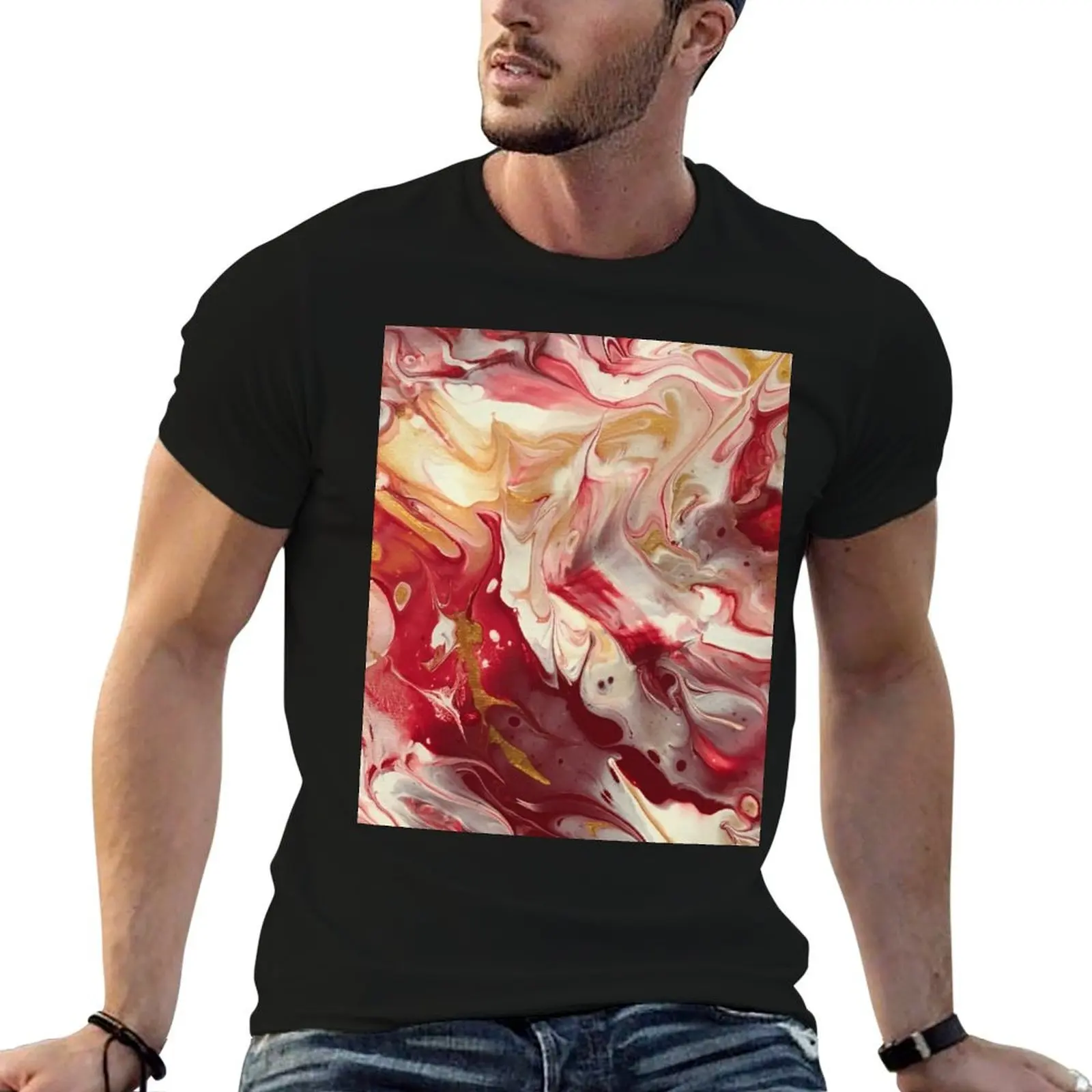 Garnet & Gold Pour T-Shirt summer tops vintage t shirts mens t shirts pack