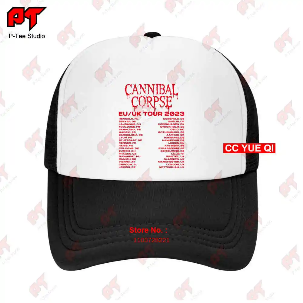 Cannibal Corpse Eu Uk Tour 2023 Baseball Caps Truck Cap JZM1